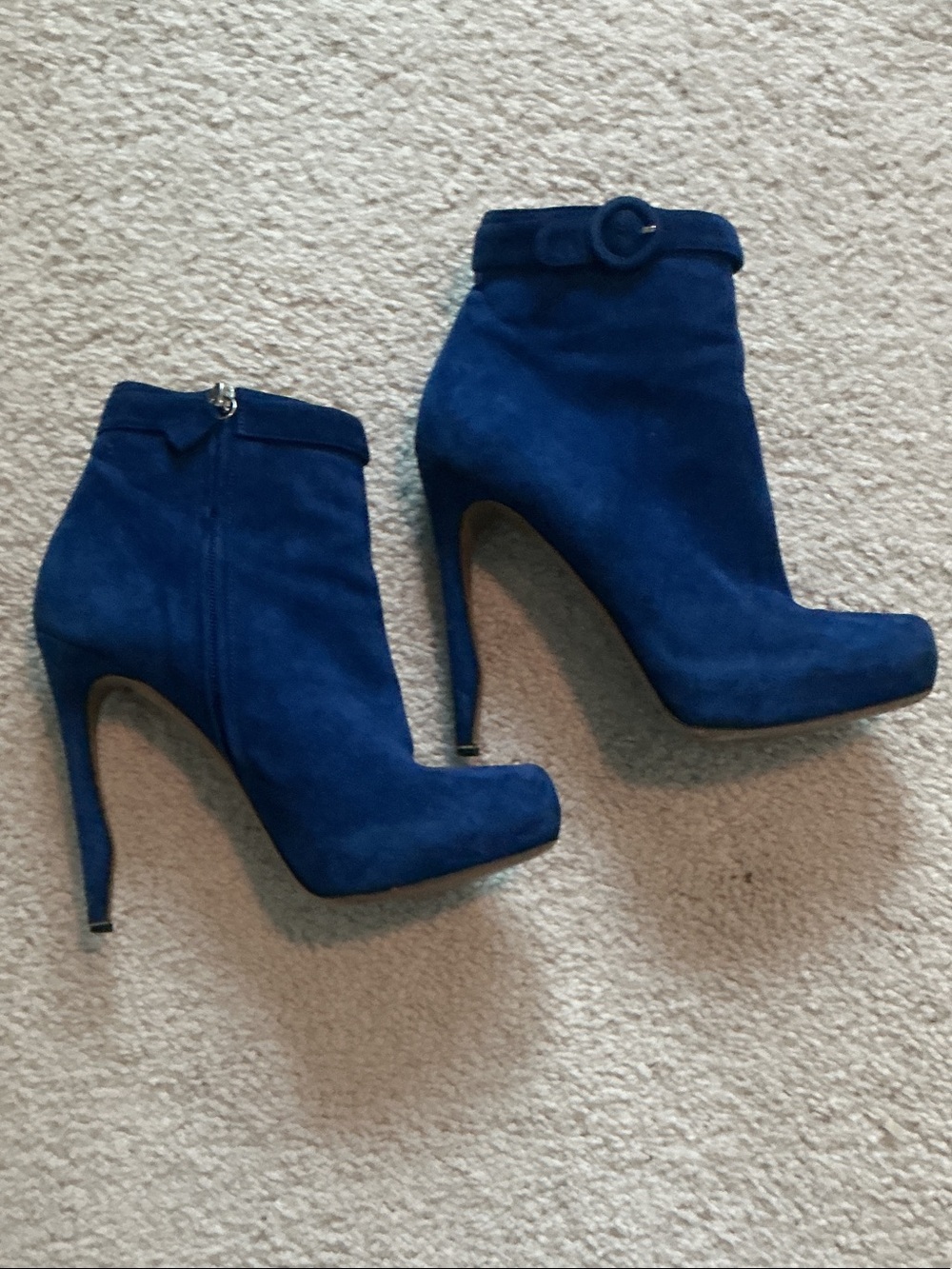 Nicholas Kirkwood Royal Blue Suede Ankle Booties